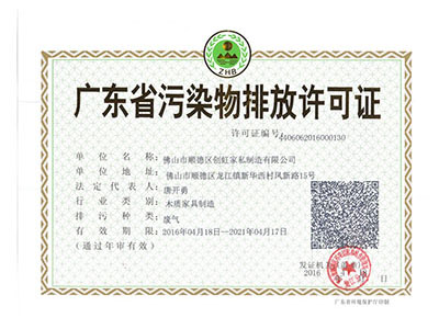 污染物排放许可证正本